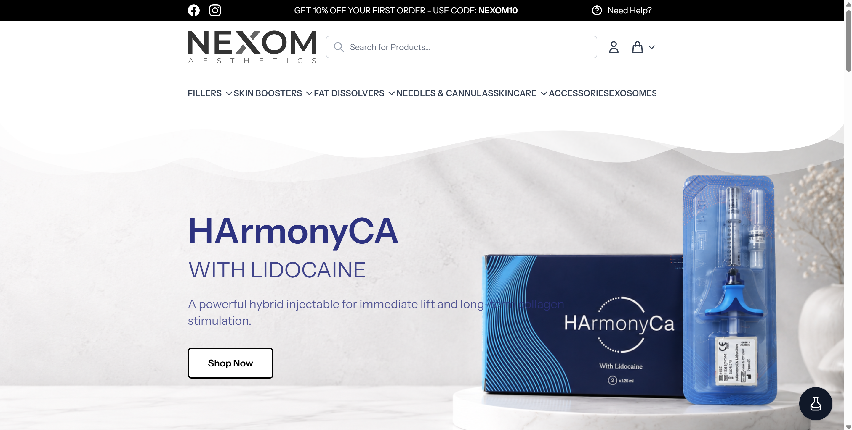 Nexom Aesthetics — homepage